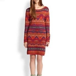 Colorful Patterned Knit Dress